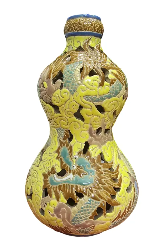 Bình gốm rồng